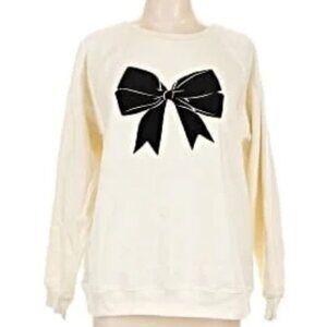 Wallflower White Sweatshirt with Black Trim